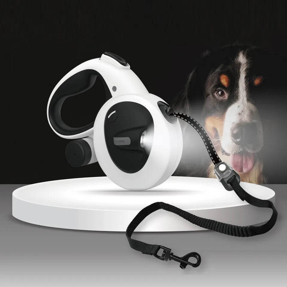 5in1 Reflektierende Hundeleine mit integrierter Taschenlampe