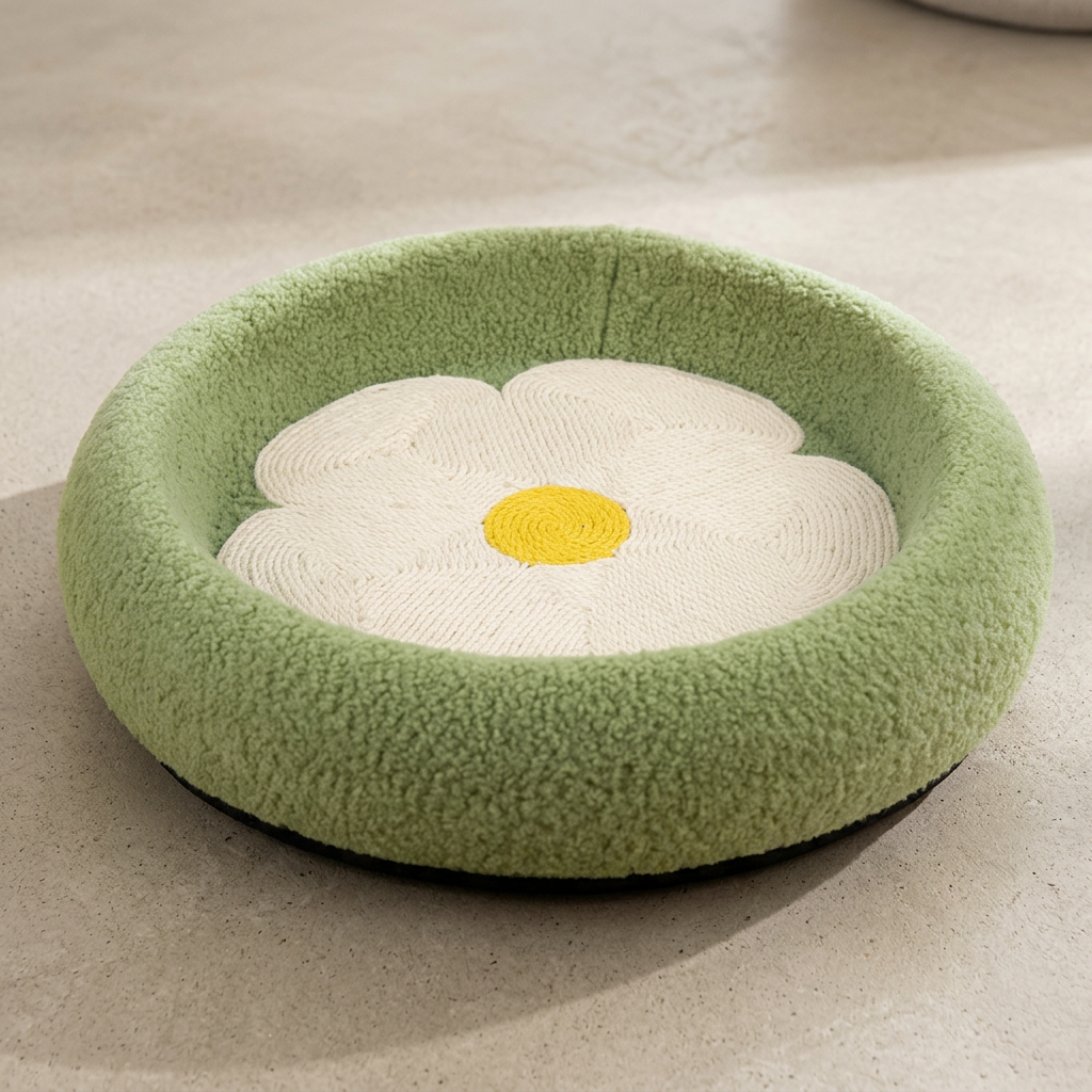Blumen-Kratzbaum für Katzen – Gemütliche 2-in-1-Kratz-Lounge