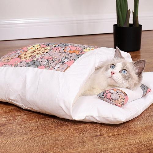 GemütlichePfoten Schlafsack für Katzen – KuschelBag