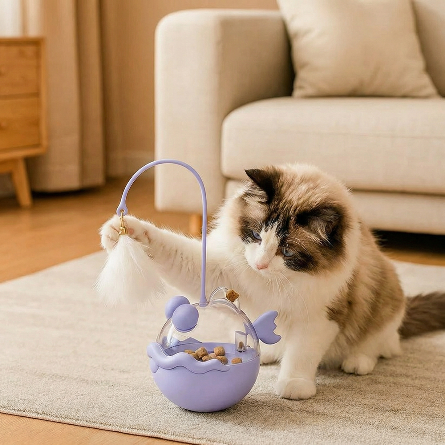 Katzenminze Laternen Fisch Leckerli Spender Spielzeug für Katzen