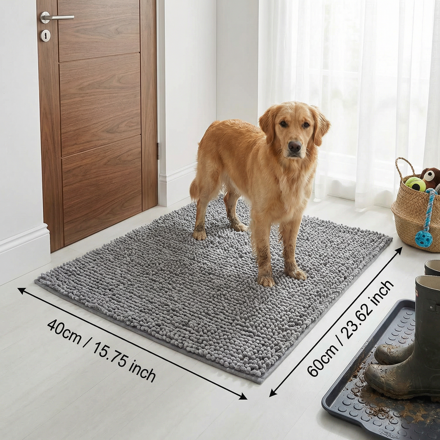 Schmutzfangmatte für Hunde – Saugstark, Rutschfest & Waschbar
