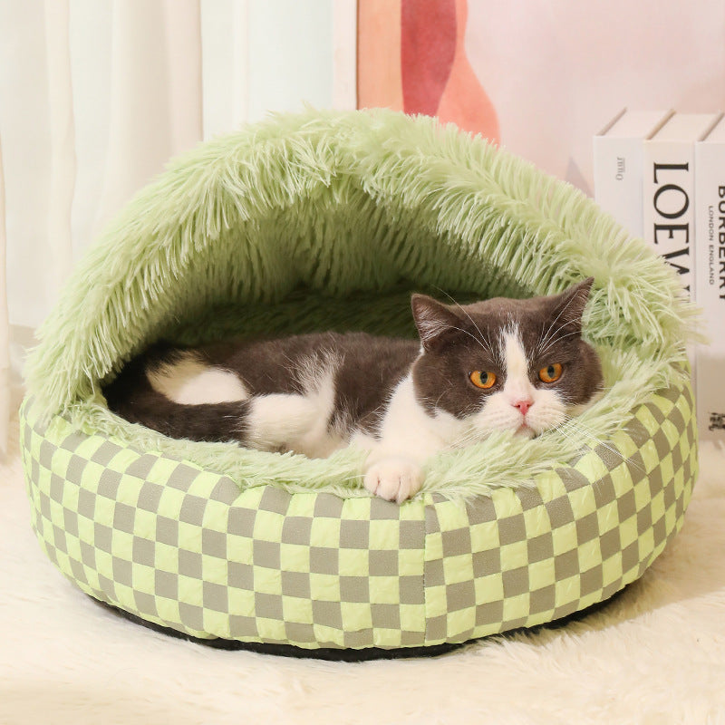 Karierte Warme Katzen Höhle
