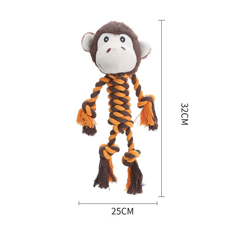 Langlebiges Hundespielzeug mit Plüschkopf