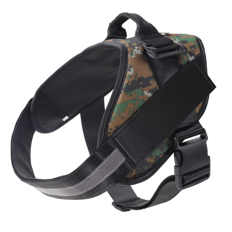 Reflektierendes verstellbares Hundegeschirr mit 3 Leinenclips – Gepolstert für Spaziergänge & Training