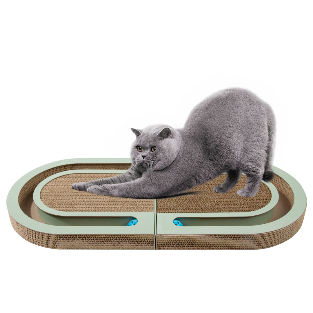 Katzen Kratz- und Spielbett aus Karton