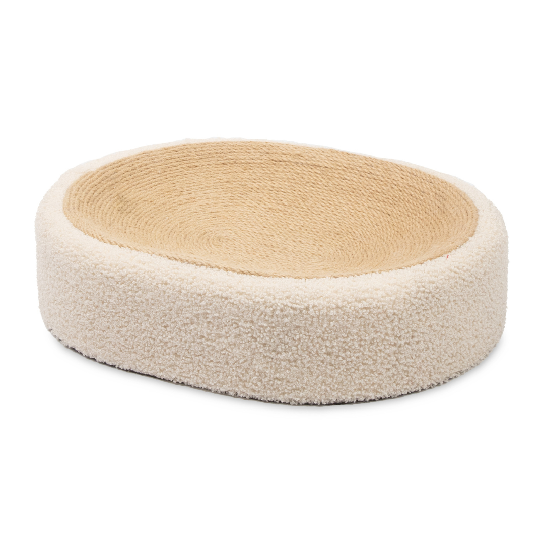 Premium Katzen Sisal Kratzbett in Beige