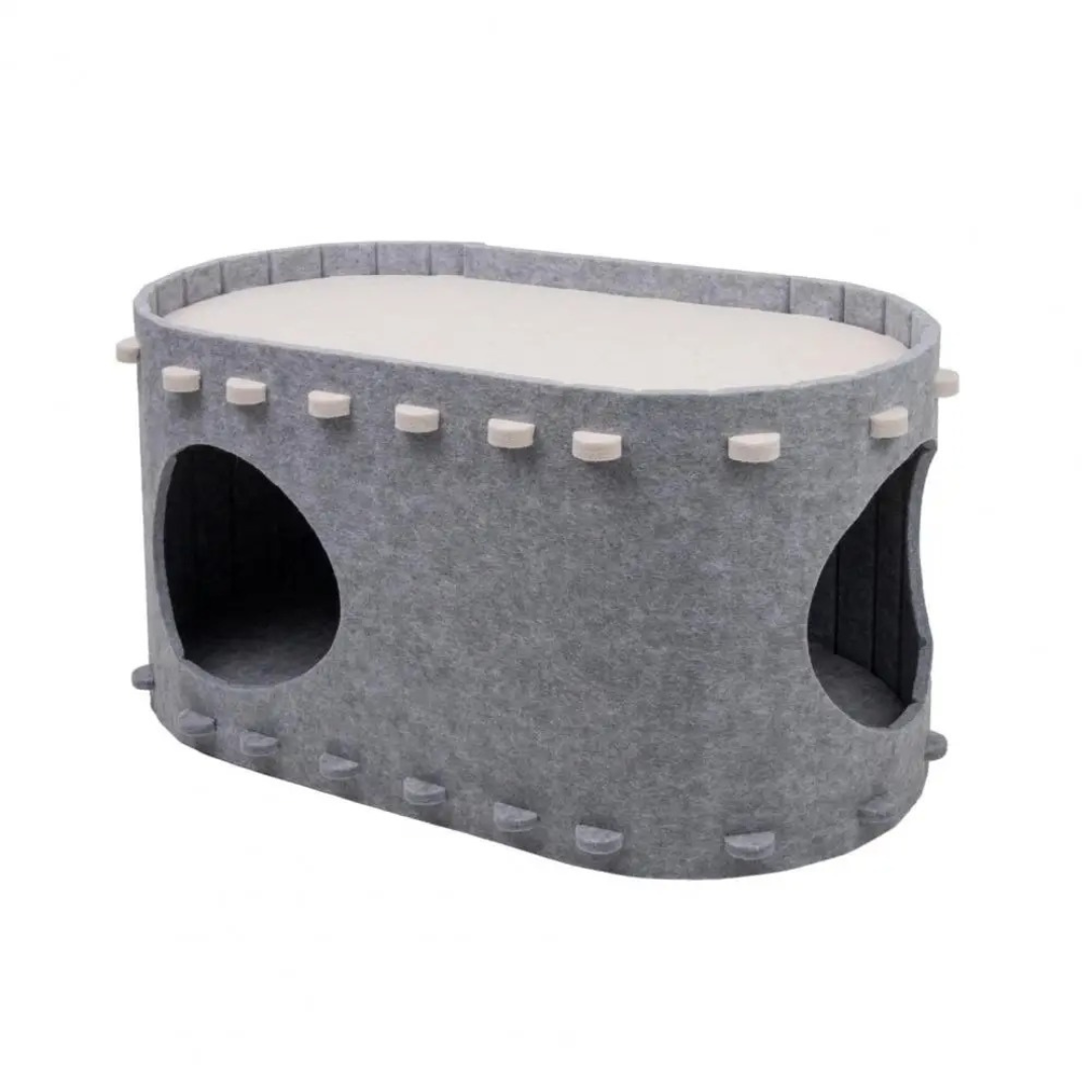 Gemütliche Katzenhöle aus Filz