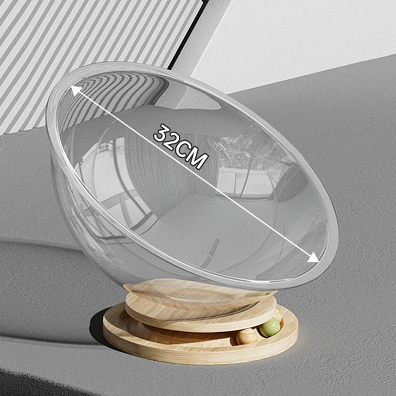 Gemütliche Katzen Kugel mit integrierter Spielstation