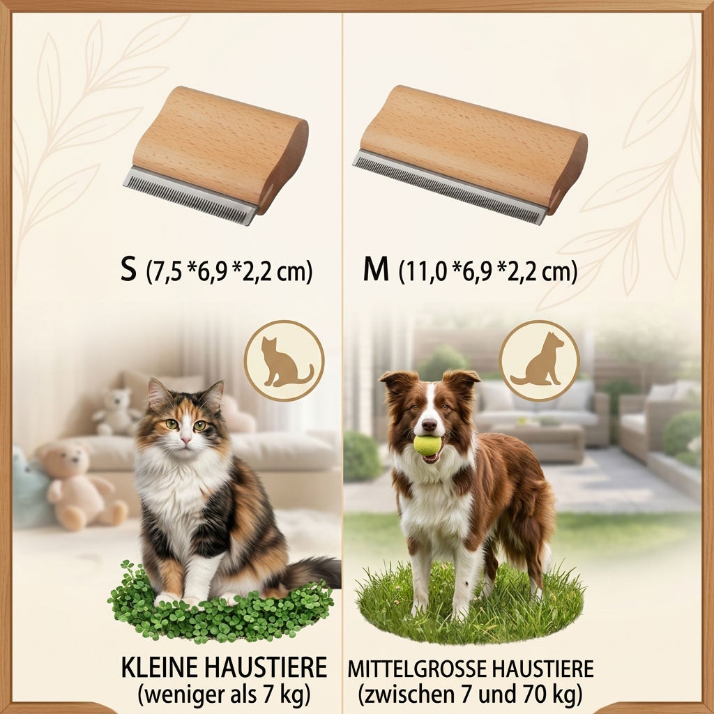 2-in-1-Kamm zur Fellpflege und Haarentfernung für Tierfell, Möbel und Textilien