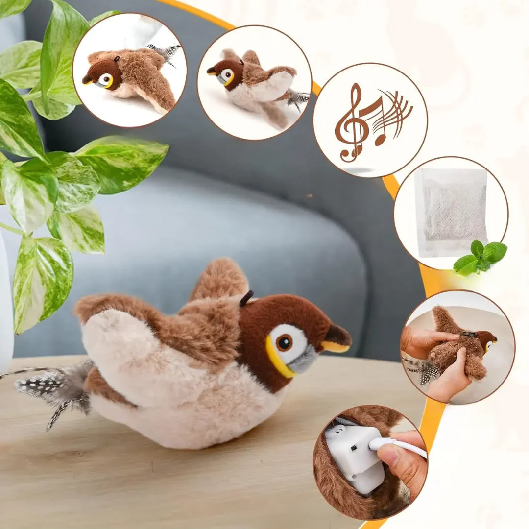 Flatternder Vogel Katzenspielzeug