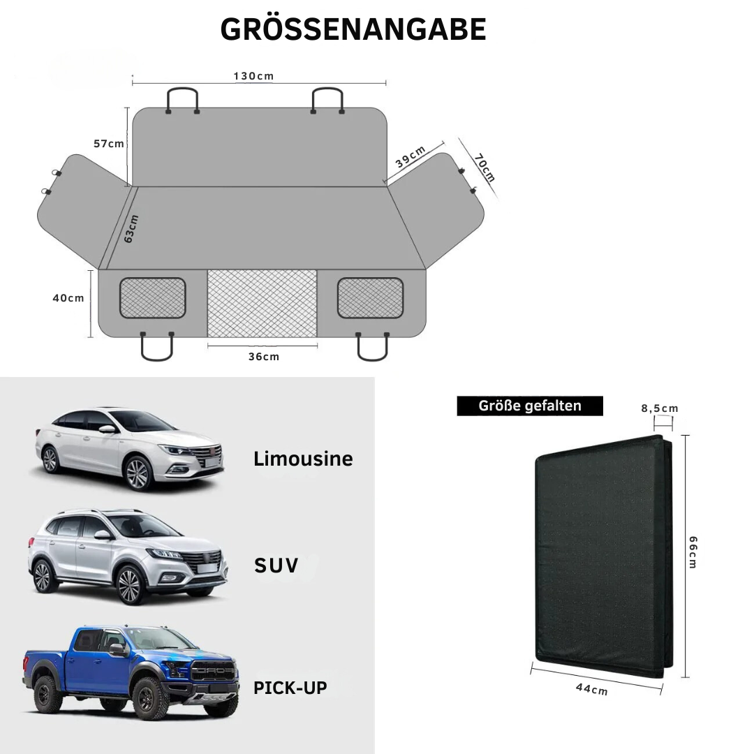Hartboden-Autositzerweiterung für Hunde