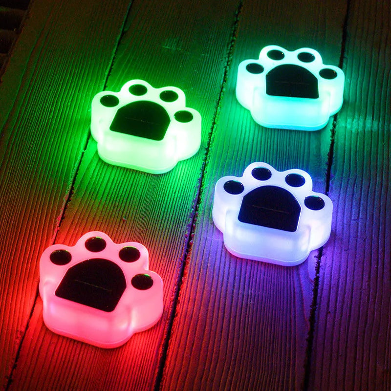 Solarbetriebene Pfotenabdruck Gartenbeleuchtung – PawsLumen