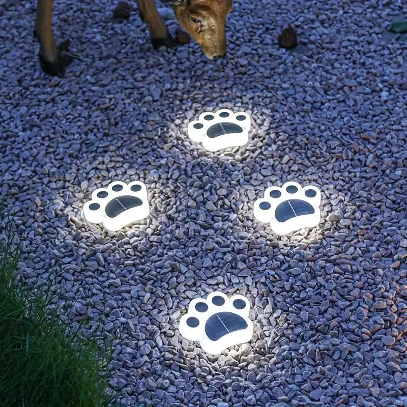 Solarbetriebene Pfotenabdruck Gartenbeleuchtung – PawsLumen