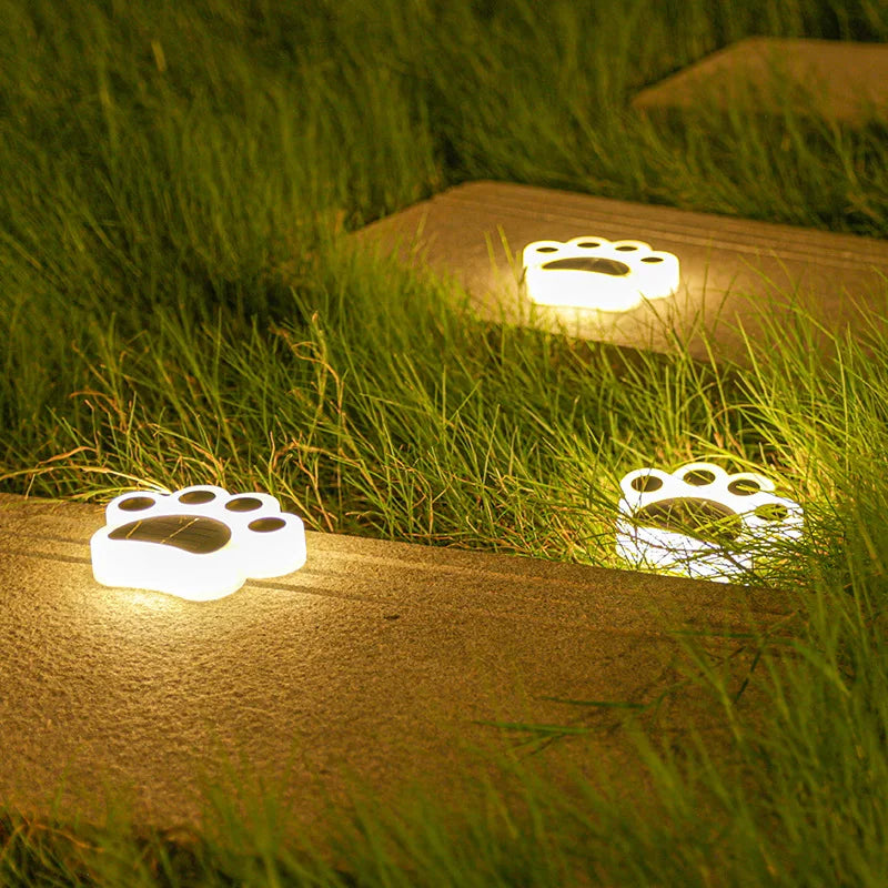 Solarbetriebene Pfotenabdruck Gartenbeleuchtung – PawsLumen
