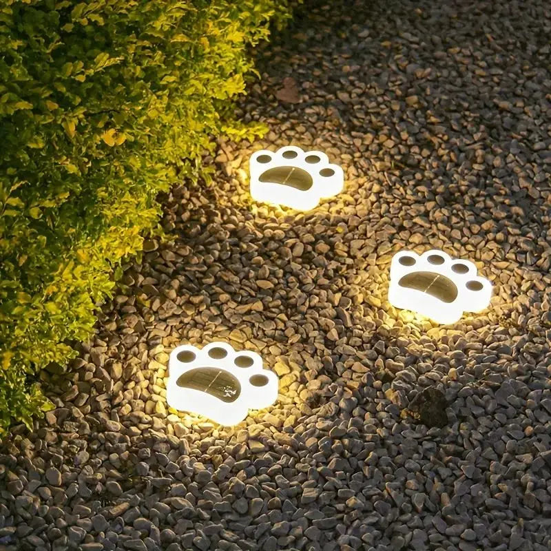 Solarbetriebene Pfotenabdruck Gartenbeleuchtung – PawsLumen