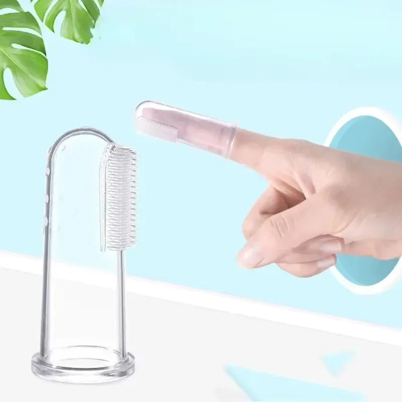 Weiche Finger-Zahnbürste für Haustiere