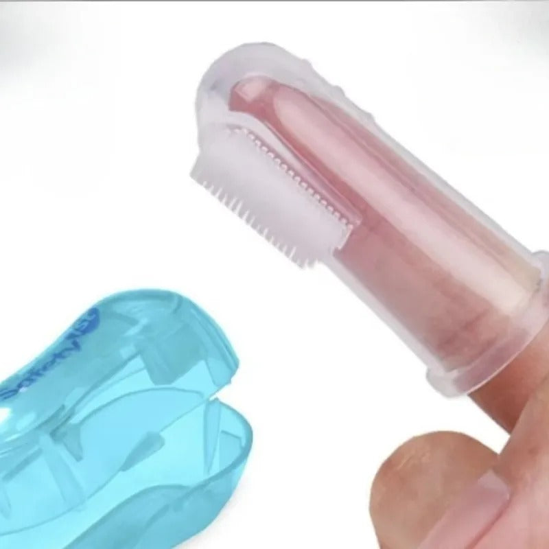 Weiche Finger-Zahnbürste für Haustiere
