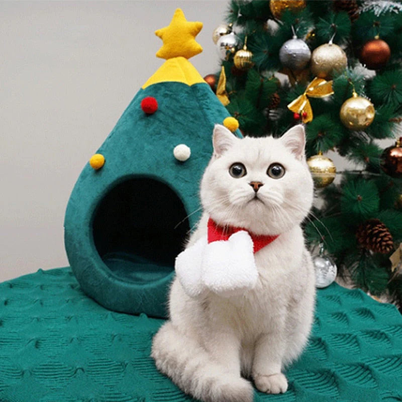 Katzenbett Weihnachtsbaum – FestivePurr