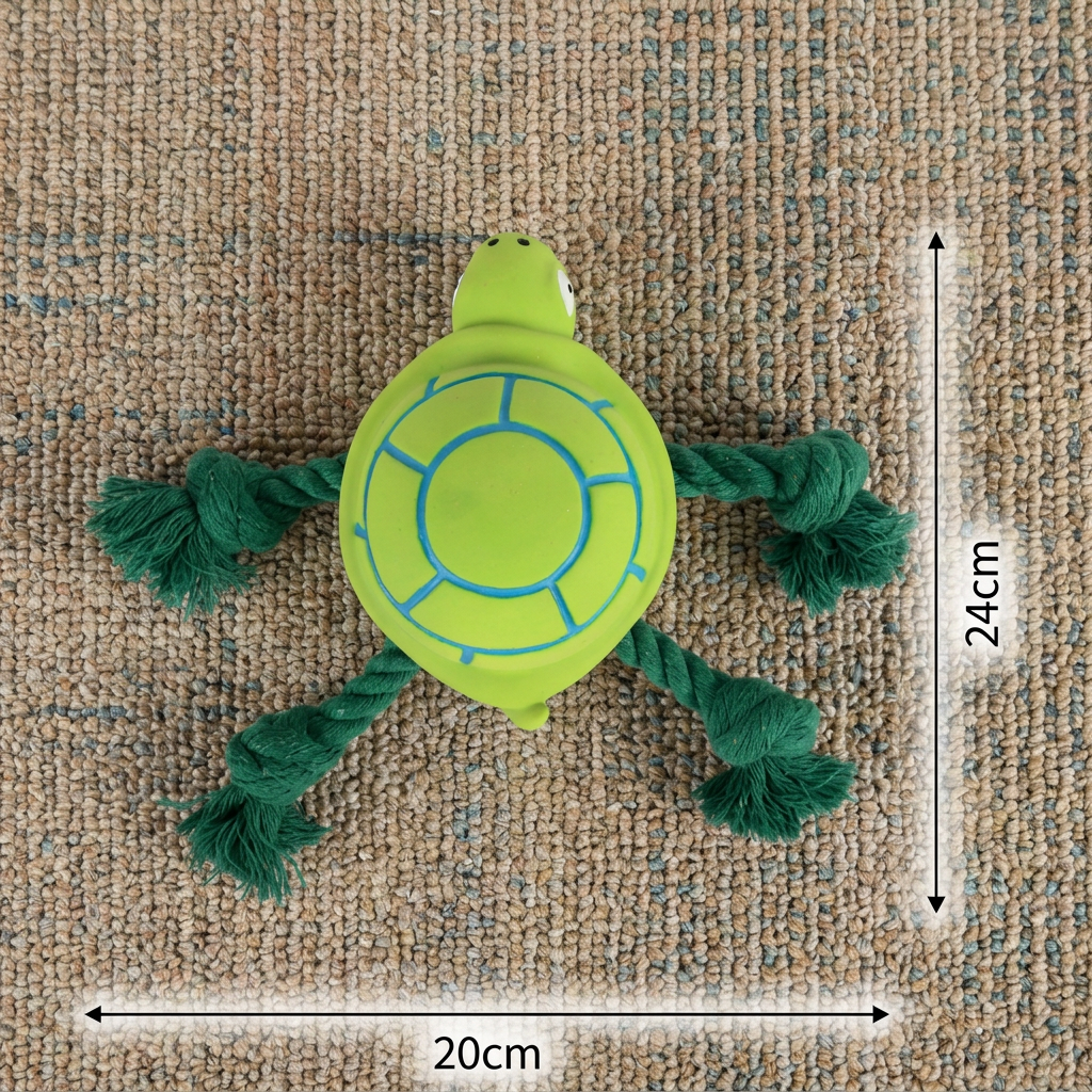 Robustes schwimmfähiges Hundespielzeug aus Dental-Latex mit Seil