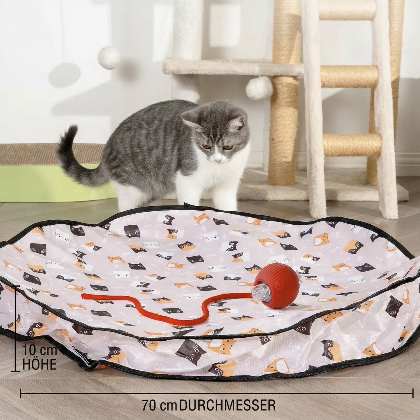 Interaktives Katzen Ball Versteck Spiel