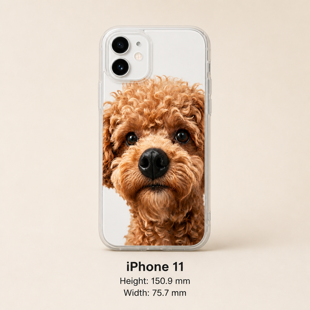 Personalisierte Haustier-Fotohülle mit 3D-Quetschnase