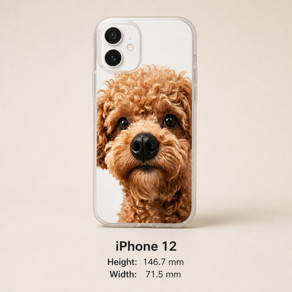 Personalisierte Haustier-Fotohülle mit 3D-Quetschnase