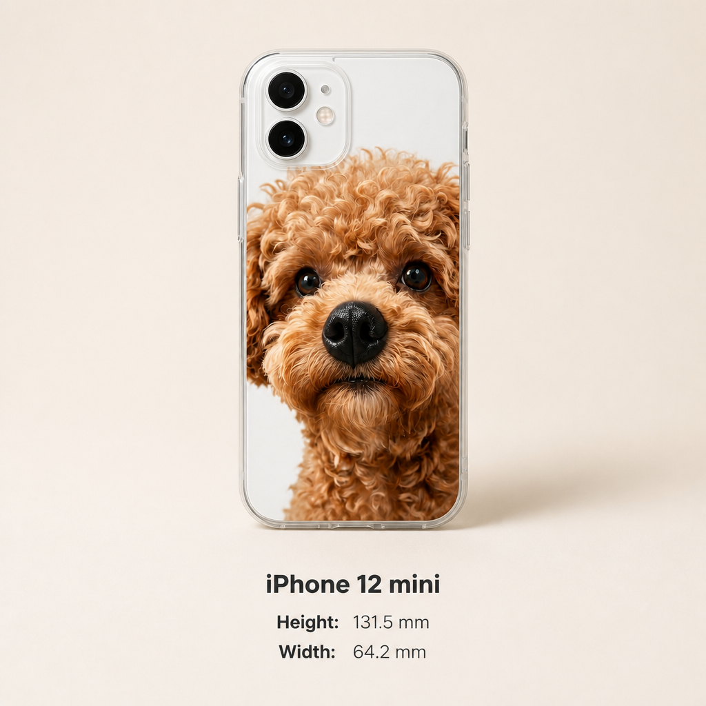 Personalisierte Haustier-Fotohülle mit 3D-Quetschnase