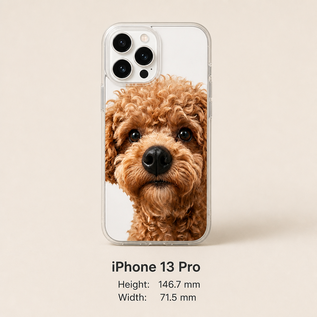 Personalisierte Haustier-Fotohülle mit 3D-Quetschnase