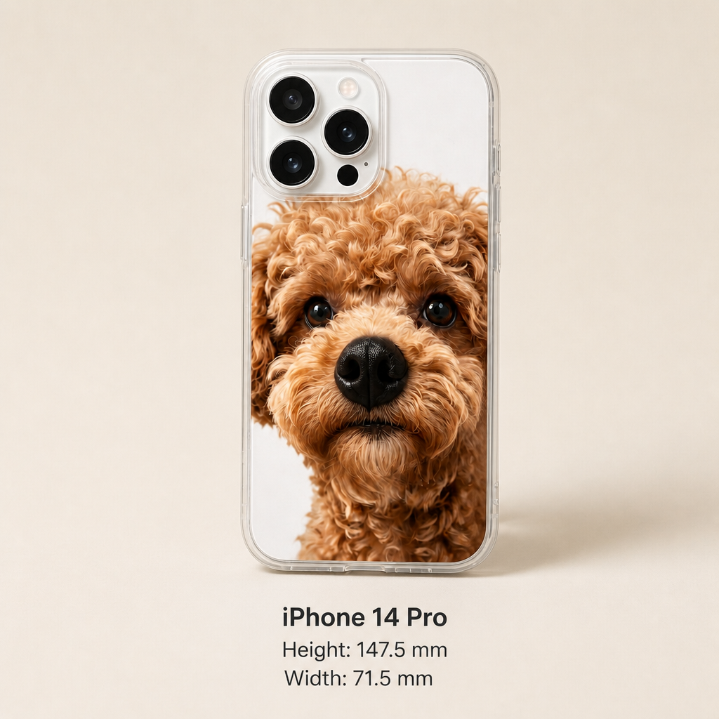 Personalisierte Haustier-Fotohülle mit 3D-Quetschnase