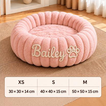 Personalisiertes Rundes flauschiges Katzenbett