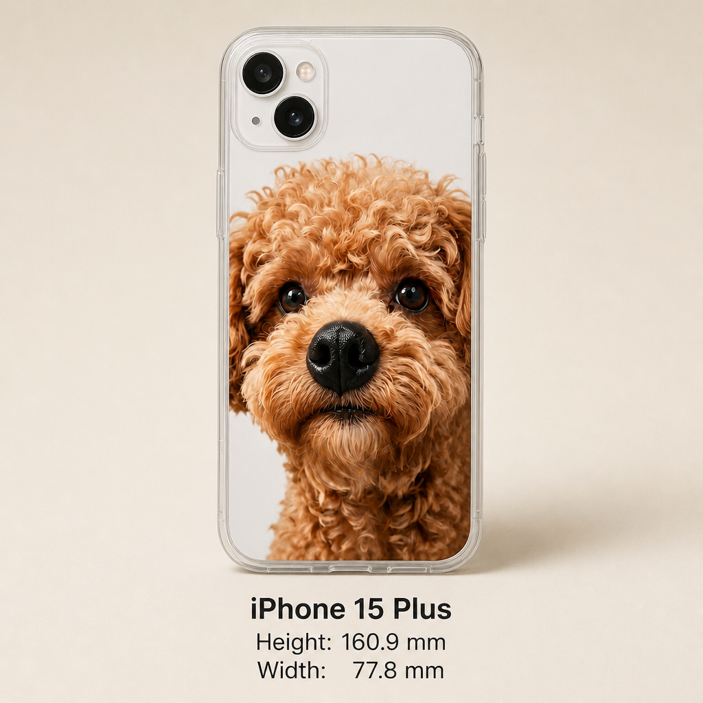 Personalisierte Haustier-Fotohülle mit 3D-Quetschnase