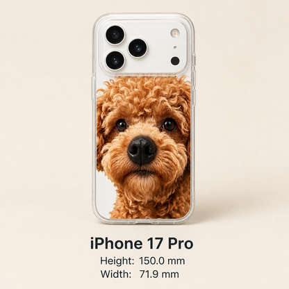 Personalisierte Haustier-Fotohülle mit 3D-Quetschnase