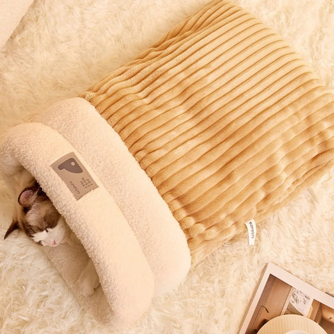 Bequemes Katzen Schlafsack Bett