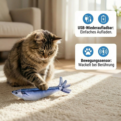 Interaktives Wackelndes Fisch Katzen Spielzeug