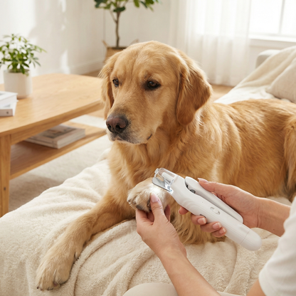 2in1 Lautloses Krallenzwick und -schleifgerät für Hunde – Leise, Wiederaufladbar & Schonend