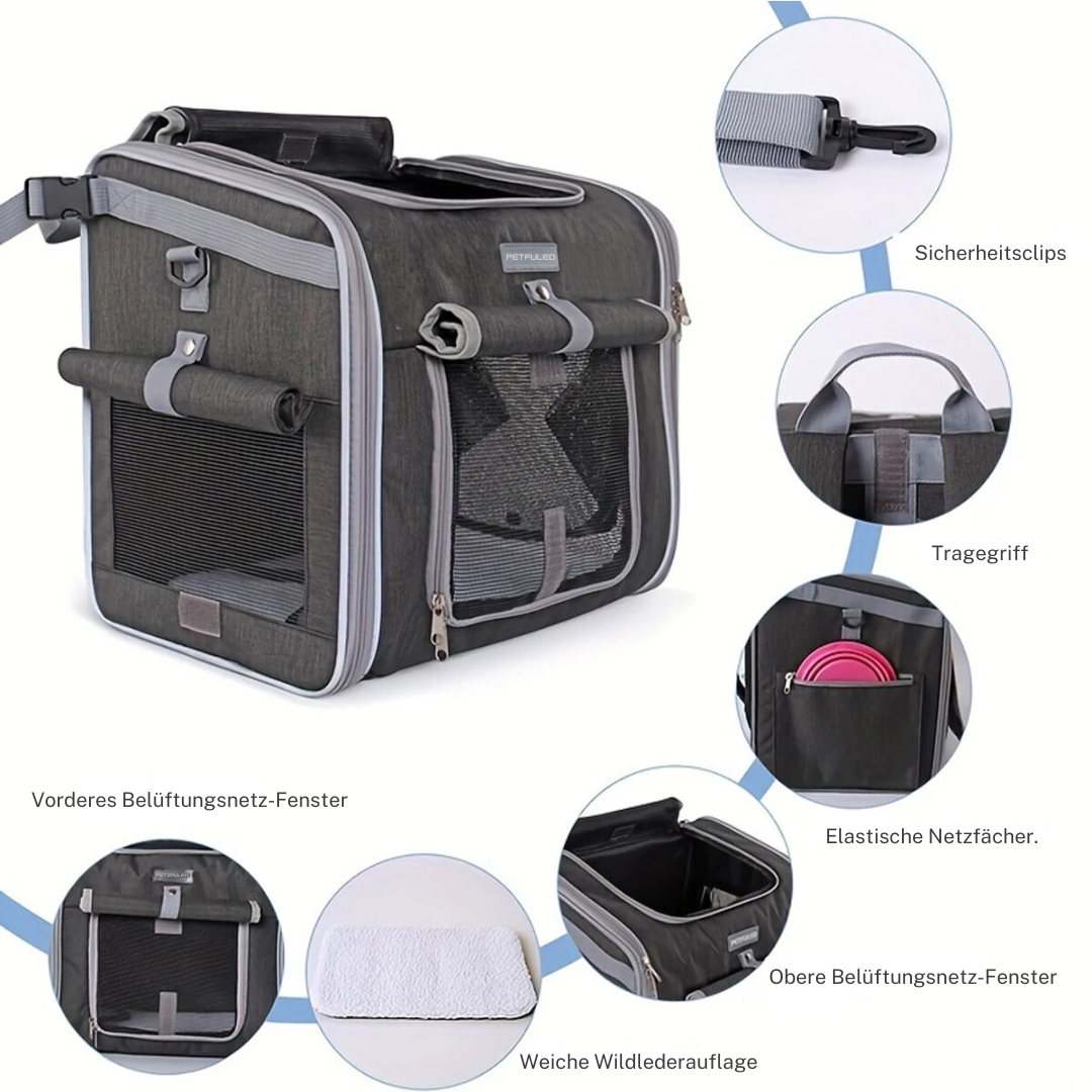 hundetasche für fahrradlenker 3-in-1 Hunde Transporttasche für Fahrräder – tier-herzen