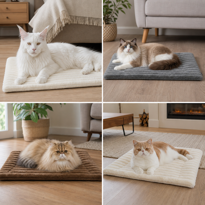 Selbstwärmende Haustiermatte für Katzen & Hunde – Leise, rutschfest & ohne Strom