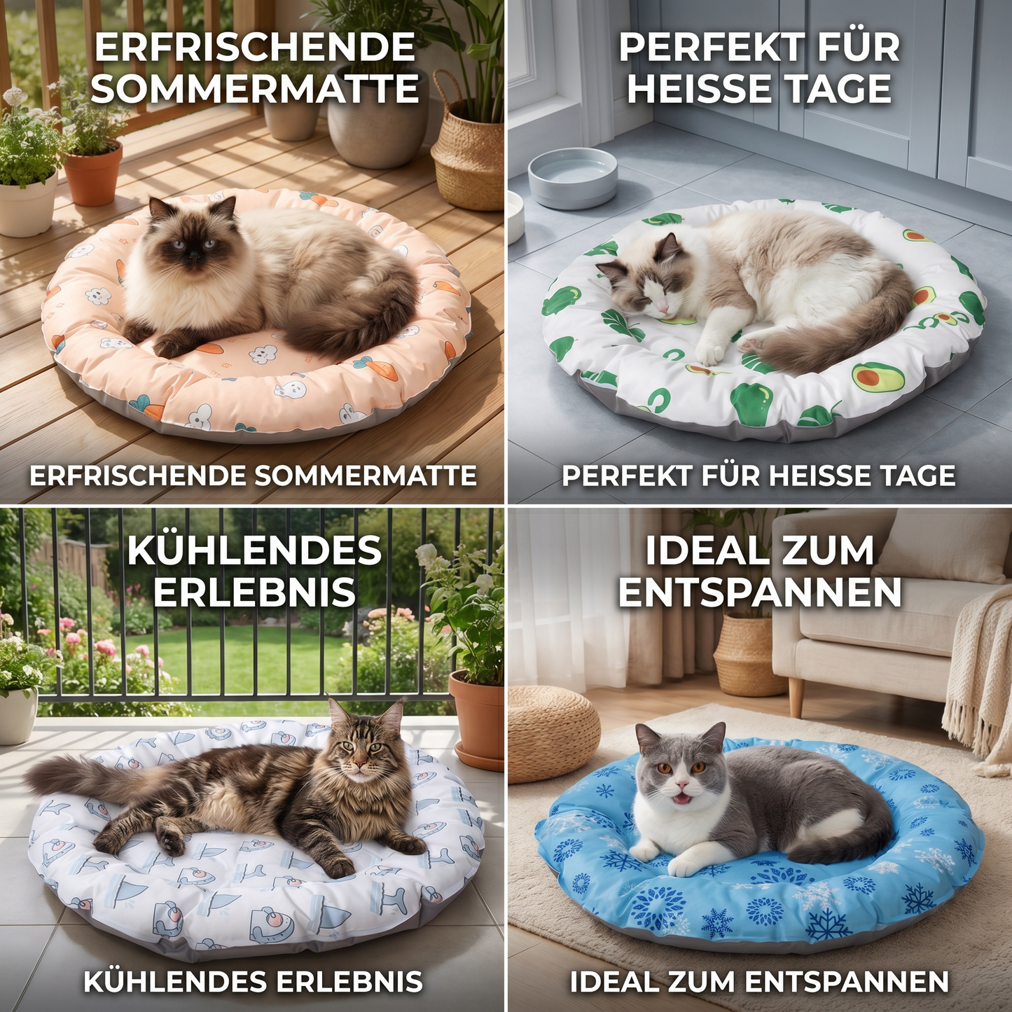 Praktische Kühlmatte für Katzen – Erfrischende Sommermatte für heiße Tage