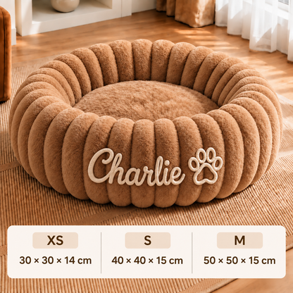 Personalisiertes Rundes flauschiges Katzenbett