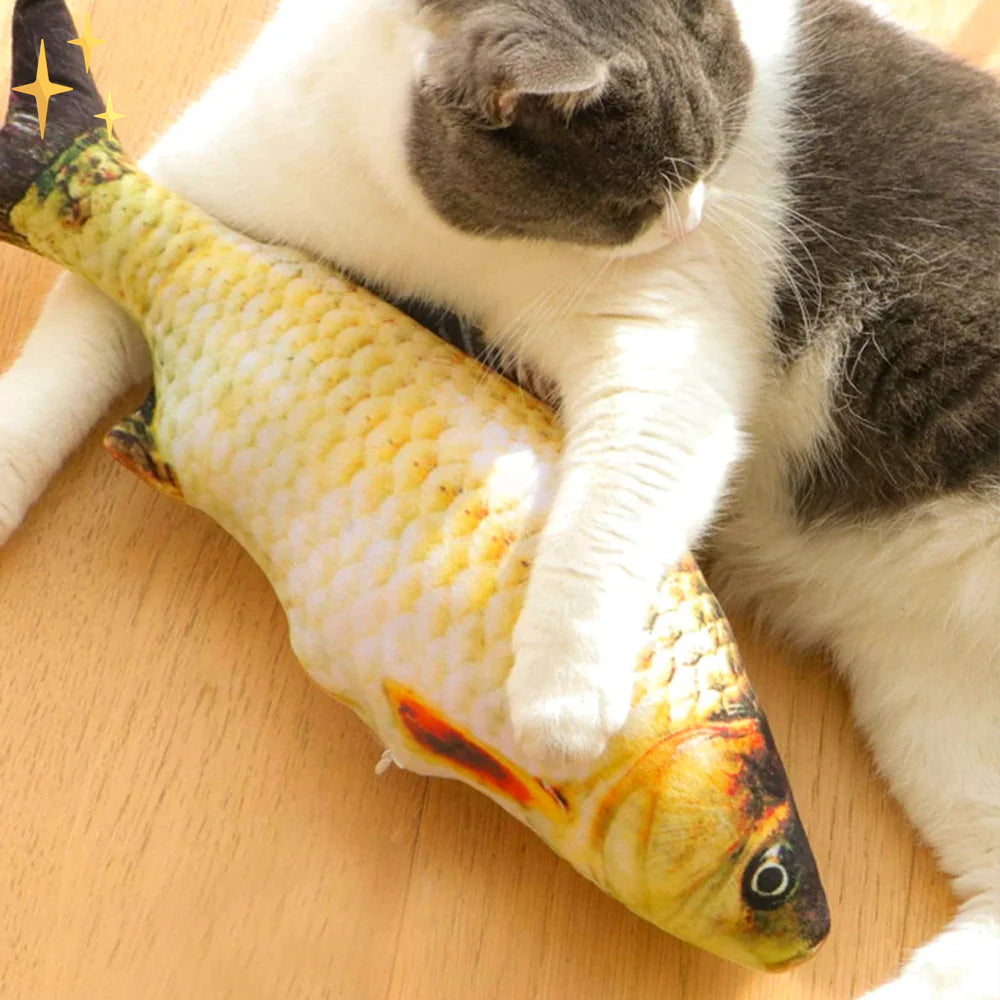 Set mit 4 interaktiven Fischspielzeugen für Katzen – SpielFisch