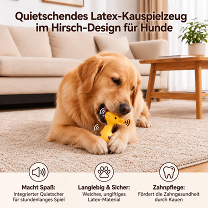 Quietschendes Latex-Kauspielzeug im Hirsch-Design für Hunde
