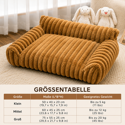 Flauschiges Wolken-Haustiersofa mit weichen Seitenpolstern & waschbarem Bezug