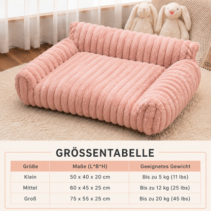 Flauschiges Wolken-Haustiersofa mit weichen Seitenpolstern & waschbarem Bezug