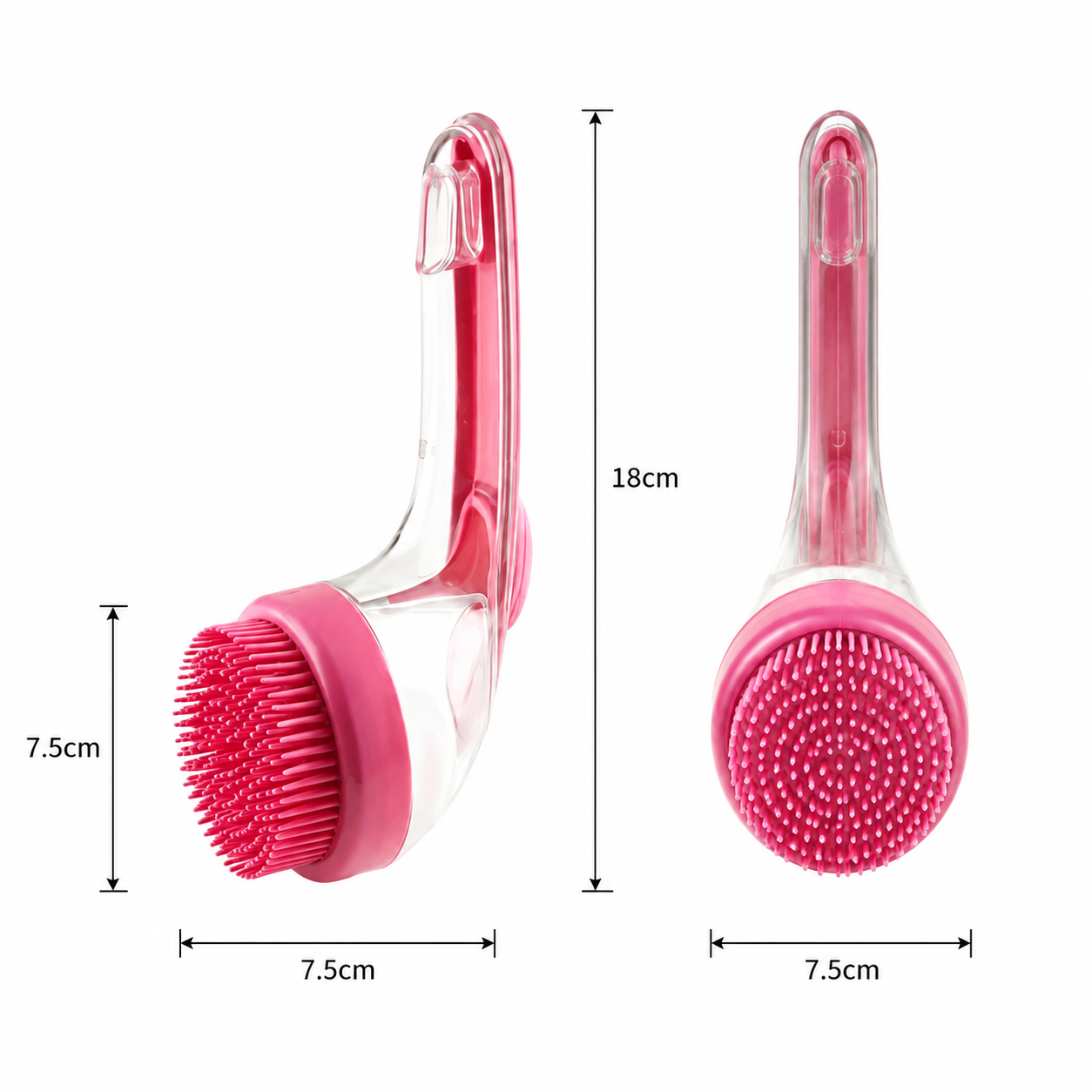 2-in-1 Silikon-Bade- und Massagebürste für Haustiere mit Shampoo-Spender
