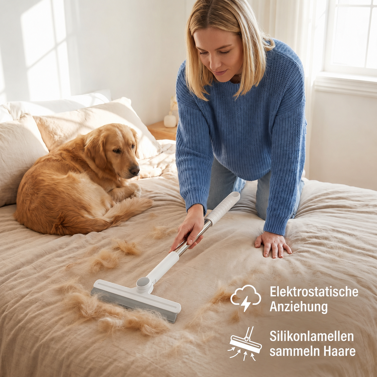 Silikon-Besen zum Entfernen von Tierhaaren