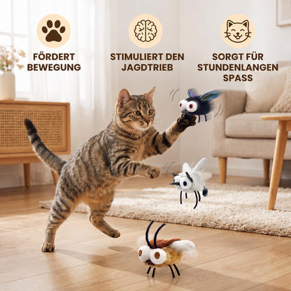 Bewegungsaktiviertes fliegendes Insektenspielzeug für Katzen