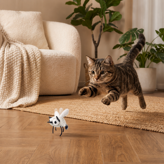 Bewegungsaktiviertes fliegendes Insektenspielzeug für Katzen