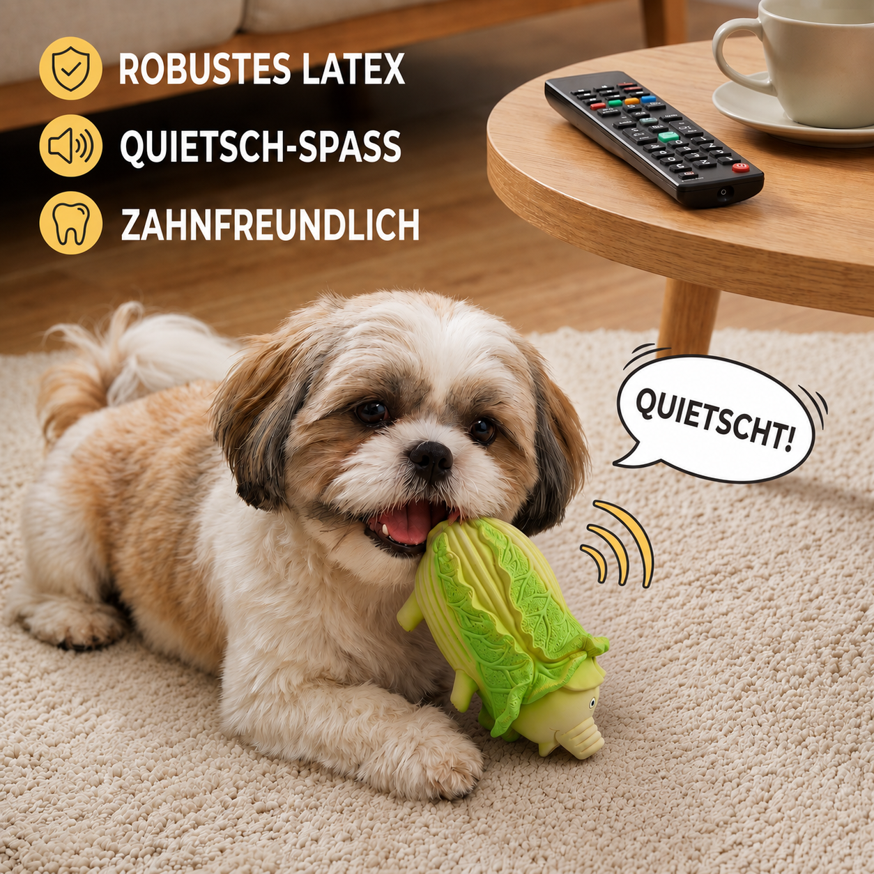 Robustes Quietschspielzeug aus Latex im Bauernhof-Design für Hunde