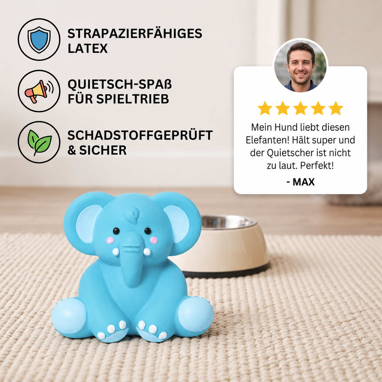 Süßes Latex-Kauspielzeug mit Quietscher für Hunde