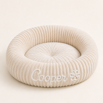 Personalisiertes Rundes Flauschiges Hundebett
